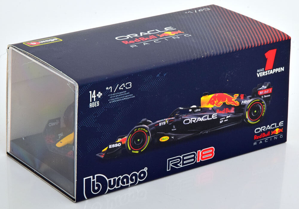 Macheta auto Red Bull F1 Rb18  #1 Season 2022 Max Verstappen (2022) 1:43 Bburago