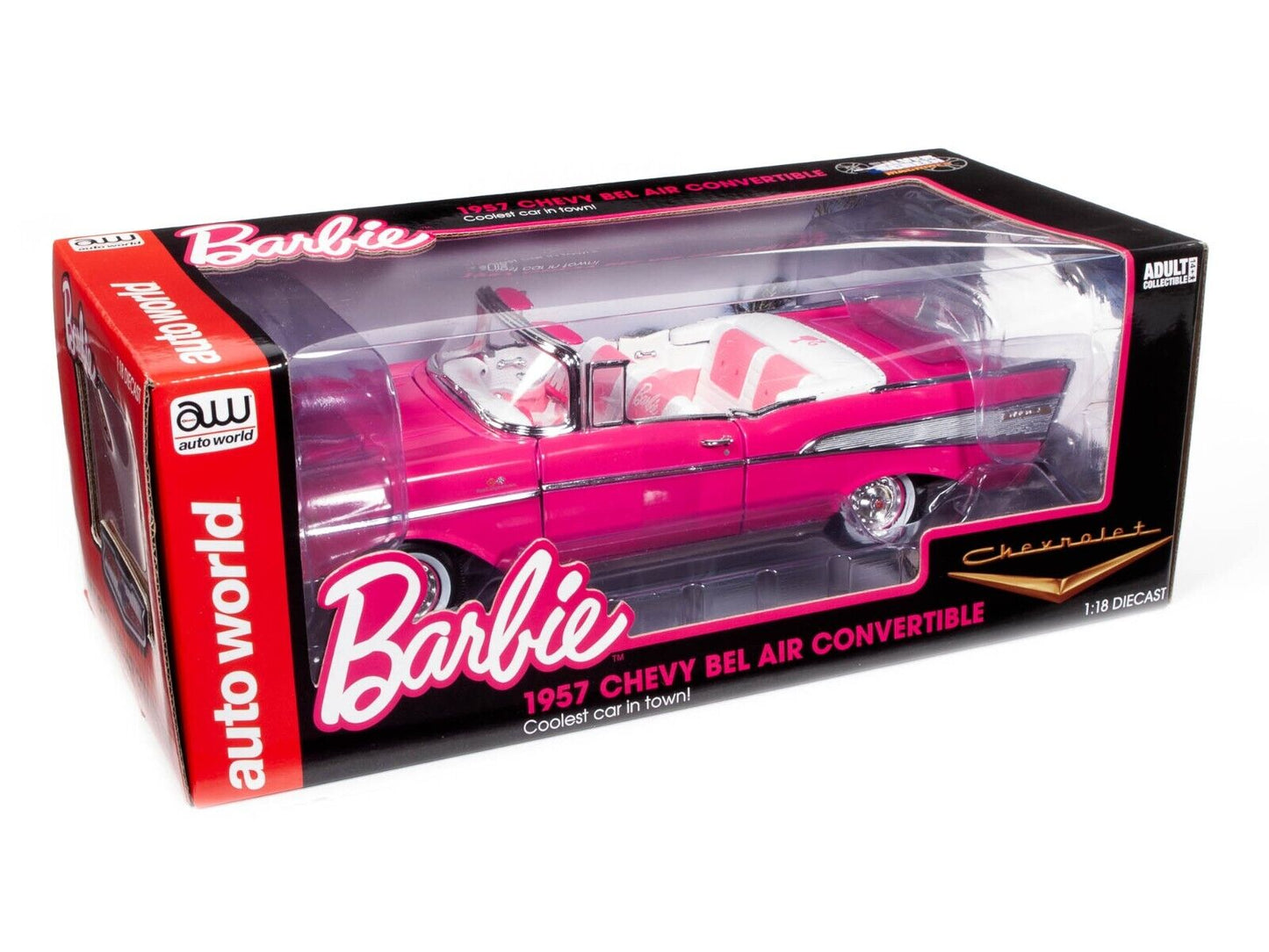 Macheta auto Chevrolet Convertible Barbie (1957) 1:18 AutoWorld