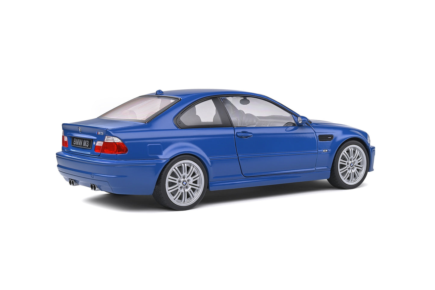 BMW E46 M3 2000 macheta Solido, metal albastru, deschidere usi fata